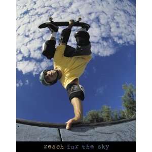  Reach Skateboarding Motivational Skateboarding Poster 