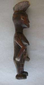 Mangbetu, Zaire, Wooden tribal female sculpture 13 1/2  
