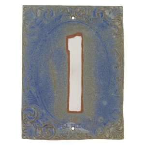  Victorian house numbers   #1 in blue fog & marshmallow 