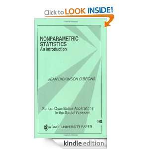 Nonparametric Statistics An Introduction (Quantitative Applications 