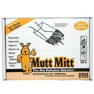 Mutt Mitt 100 Percent Degradable Dog Waste Pick Up Bag, 200 Count