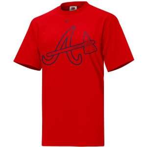  Nike Atlanta Braves Red Big Inning T shirt Sports 