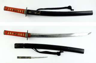 1880s JAPANESE SAMURAI SWORD w/MIXED METAL FITTINGS & SHEATH  