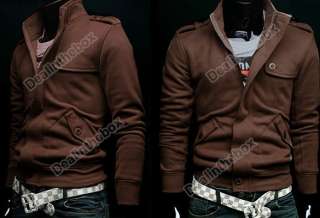 Size Korea Mens Slim Hoodie Jacket Coat Sweatshirt 4 Colors 