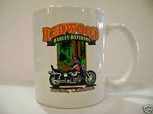 Harley Davidson Coffee Mug Redwood H D Logo White  