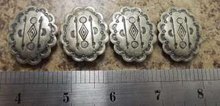   Sterling Silver Vintage Sun & Moon Clip on Button Covers 18g  