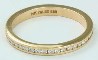 ZALES 14K Gold Diamond Wedding Anniversary Band Ring 6  