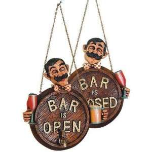  Bar Open Bar Closed Double Sign for Restaurant Hotel or 