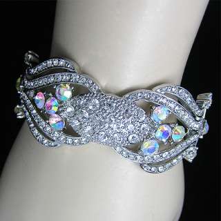 Elgant Bracelet Bangle Cuff swarovski crystal B292  