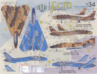 FCM Decals 1/48 GRUMMAN F 14 TOMCAT Iranian Air Force Persian Eagles 
