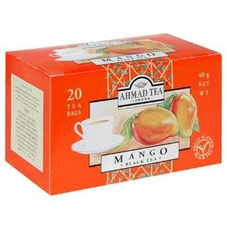 Ahmad Tea Mango Black Tea, 20 Count Boxes (Pack of 6)