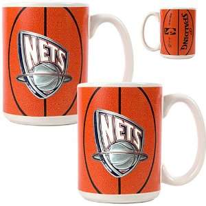  New Jersey Nets 2 Piece Gameball Coffee Mug Set Kitchen 