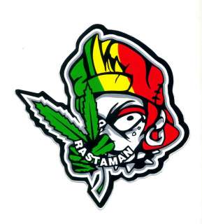 Funny Rastaman Bad Boy Cannabis Peace Decal Sticker K85  