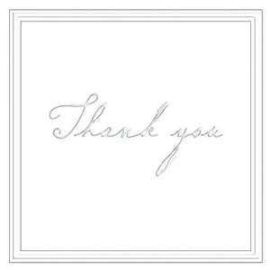  DCWV White Embossed Card Thank You 10/PK By The Package 
