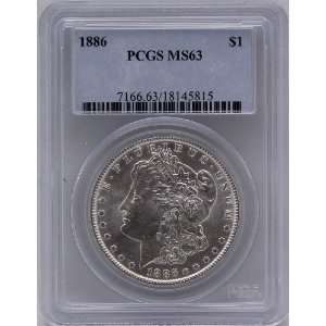  1886 Morgan Dollar PCGS MS63 Uncirculated 
