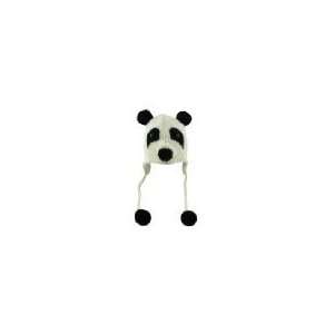  Panda Face Wool Pilot Animal Cap/Hat with Ear Flaps and 