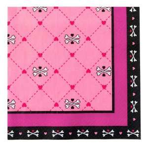  Pink Skull Napkins (16) Party Supplies Toys & Games