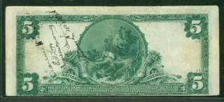 00 National Bank Note, City NB PLAINFIELD New Jersey, 1902, Fr 