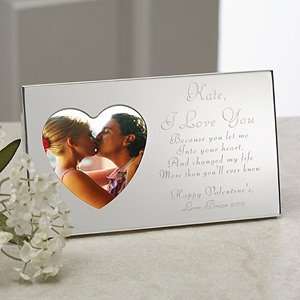  Engraved Silver Heart Romantic Picture Frame