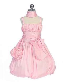 Pink Bubble Flower Girl Dress size 2 4 6 8 10 12 14 16   5237  