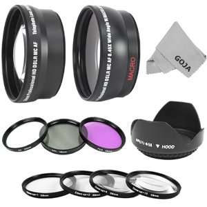   Lenses + Filter Kit (UV, Polarizing, Fluorescent) + Macro Close Up