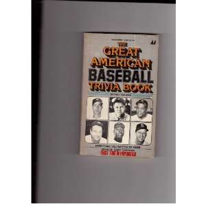  Great American Baseball Trivia Book Jeffrey Feinman 