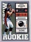 TIM TEBOW FLORIDA JETS 2010 PLAYOFF CONTENDERS TICKET RC #93/99 ROOKIE 