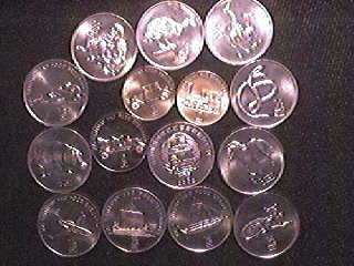 This is a set of 14 2002 dated uncirculated North Korea coins