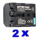 2X NP FM50 NP FM55H Battery for Sony Alpha A100 A100H