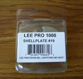 Lee PRO1000 Press Shell Plate #19 For 9mm,40 S&W, 10mm,  