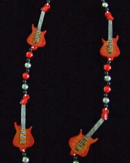  Guitars New Orleans Mardi Gras Party Beads Electric Blues Rock Party