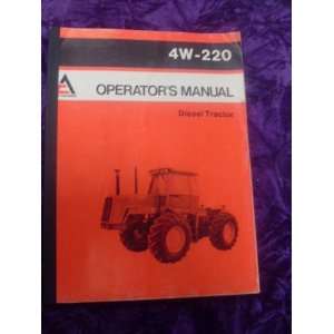 com Allis Chalmers 4W 220 Diesel Tractor OEM OEM Owners Manual Allis 