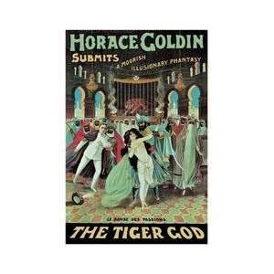  Horace Goldin Magician The Tiger God 12x18 Giclee on 