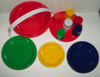   Ingrid Red Blue Yellow Green Plastic Picnic Ware Party Ball  