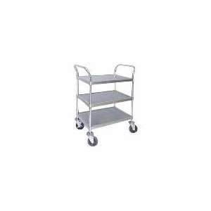   Cart, (3) 18 in x 27 in Shelves, Tubular SS Frame