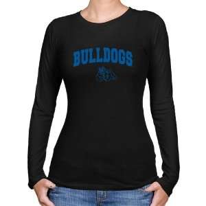 Bulldogs T Shirts  Fresno State Bulldogs Ladies Black Logo Arch Long 