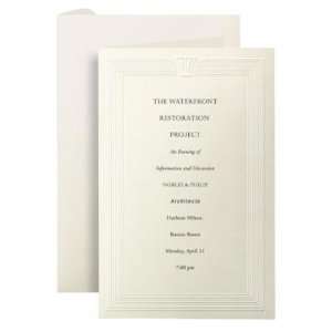  First Base Overtures Embossed Invitation Card Office 