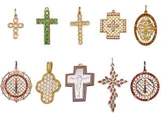 10 crosses wax patterns for casting gold jewelry set#2  