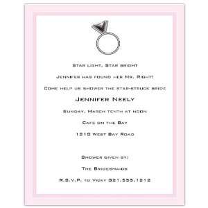  Bridal and Wedding Shower Invitations   Diamond Ring Invitation 