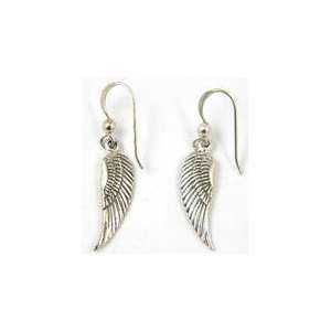  Sterling Silver Angel Wings Earrings 3 Dimensional Wing Jewelry