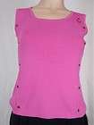 Joseph A Bright Pink Sz M Tank Shell Viscose & Nylon