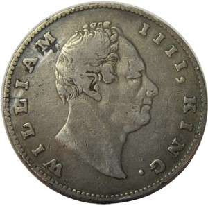elf India British 1 Rupee 1835 William IV  