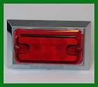 Maxxima M20321R Side Marker light 6 LED Red w/ Chrome Trim