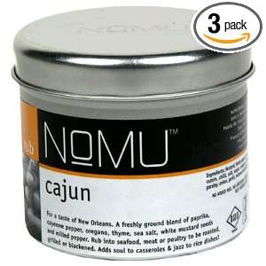 NoMU Rub,┐Cajun Rub, 3.5 Ounce Tin Grocery & Gourmet Food