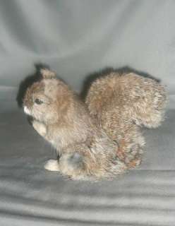 Realistic SQUIRREL Figure Sheared Rabbit Fur Taxidermy Replica  