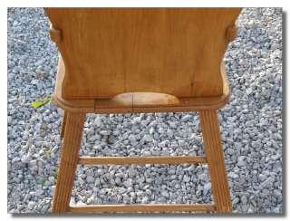 Vintage Oak Wood Wooden Childs High Chair  