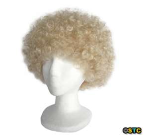 Economy Blonde Afro Wig ~ HALLOWEEN 60s 70s DISCO CLOWN COSTUME PARTY 