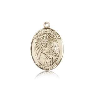  14kt Gold St. Saint Margaret Mary Alacoque Medal 1 x 3/4 