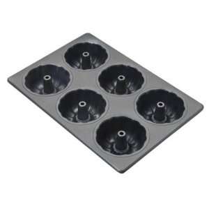  FocusFoodService 950602 3.88 in. Fluted Tube Cake Pan   6 