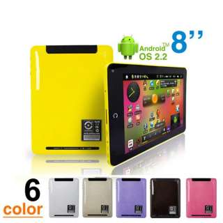 2G 8 Inch Touchscreen MID Android 2.2 OS Tablet PC WiFi 3G Colorful 